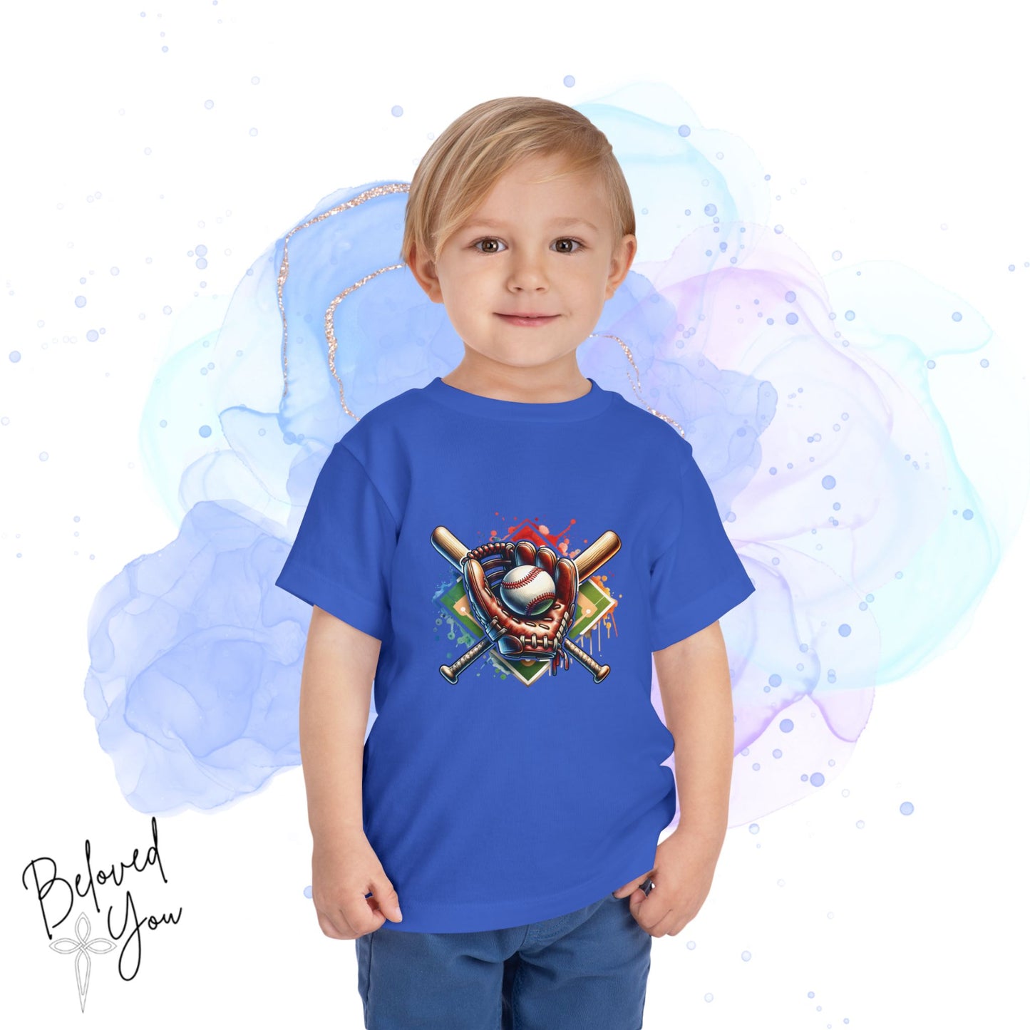 Toddler Baseball Tee with Colorful Graphic