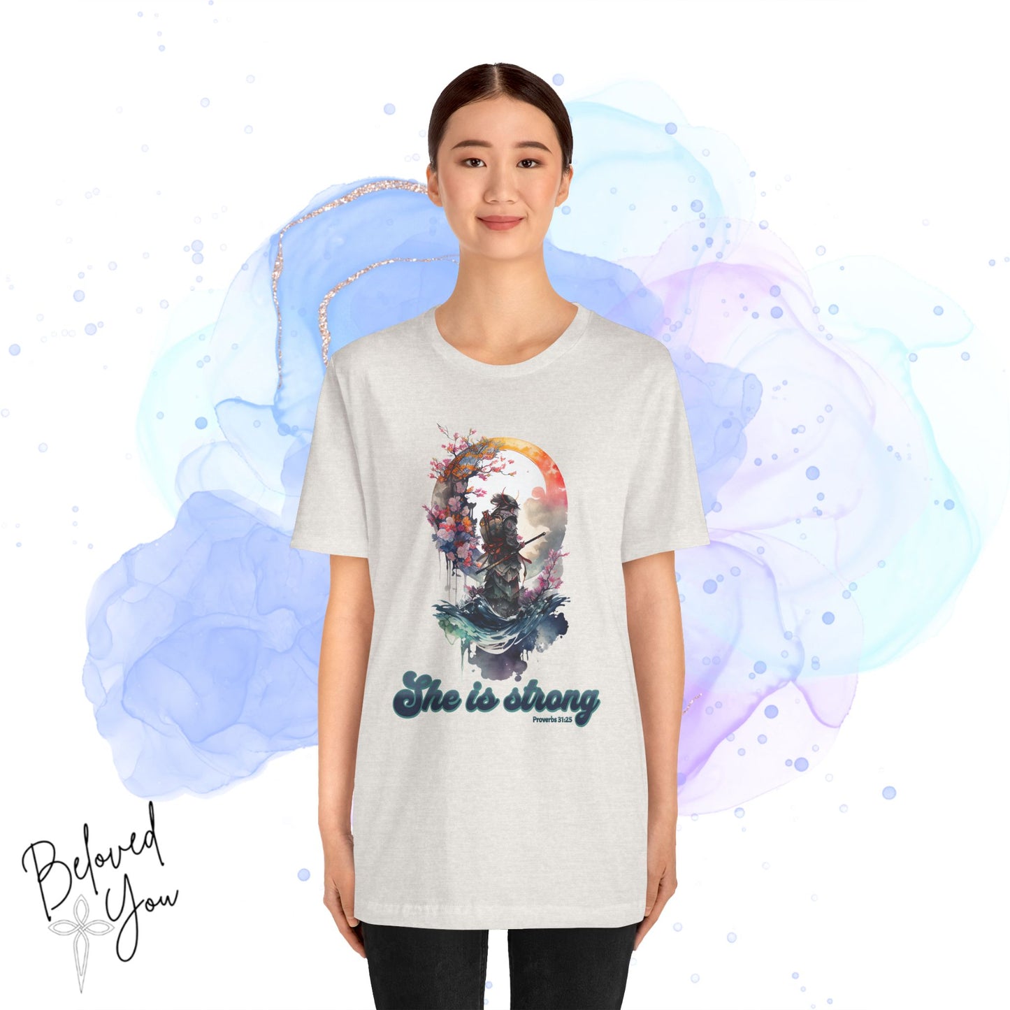 She Is Strong Proverbs 31:25 Short Sleeve T-shirt