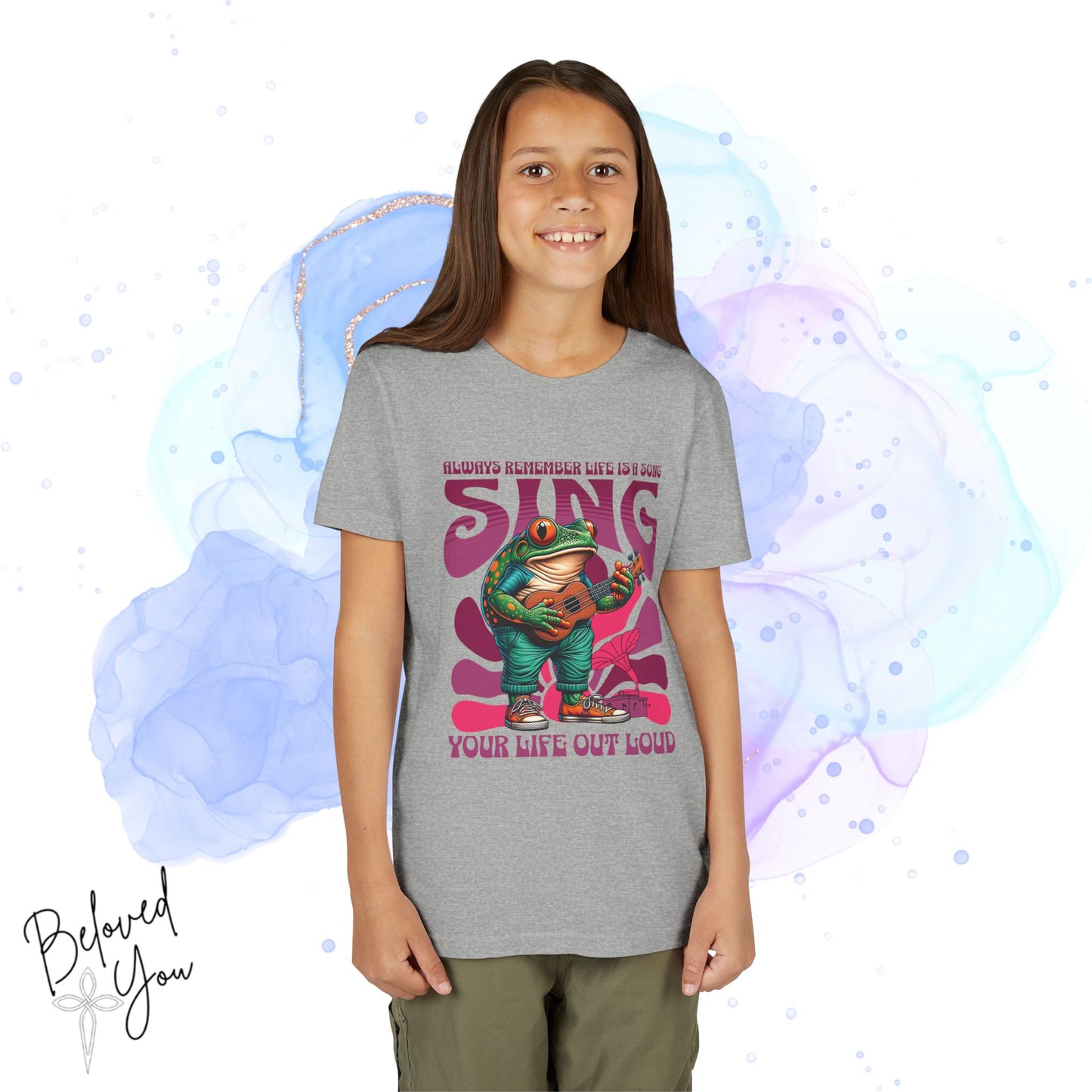 "Sing Your Life Out Loud"- Pink Frog Youth Short Sleeve Tee