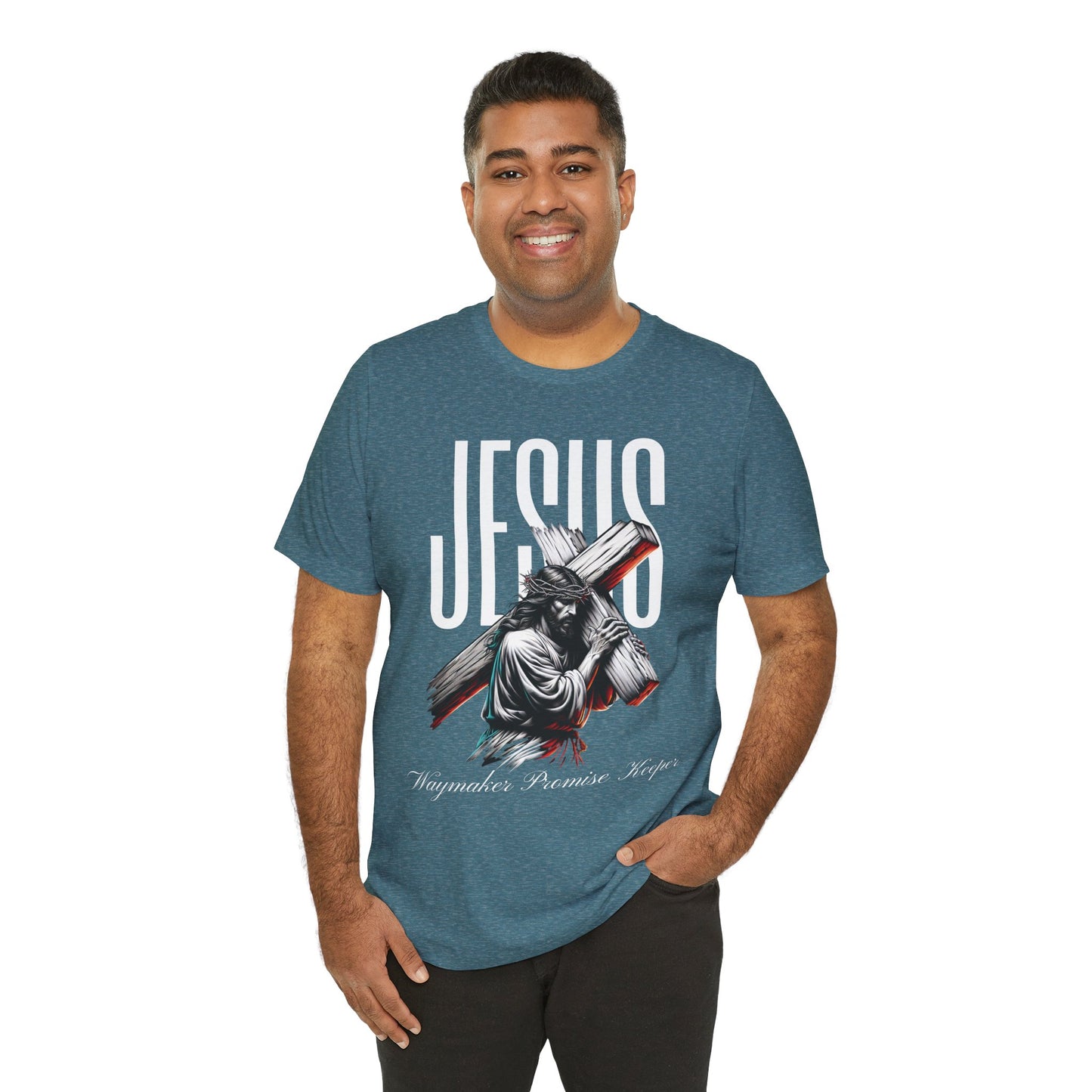 'Jesus Waymaker Promise Keeper' - Unisex Jersey Tee