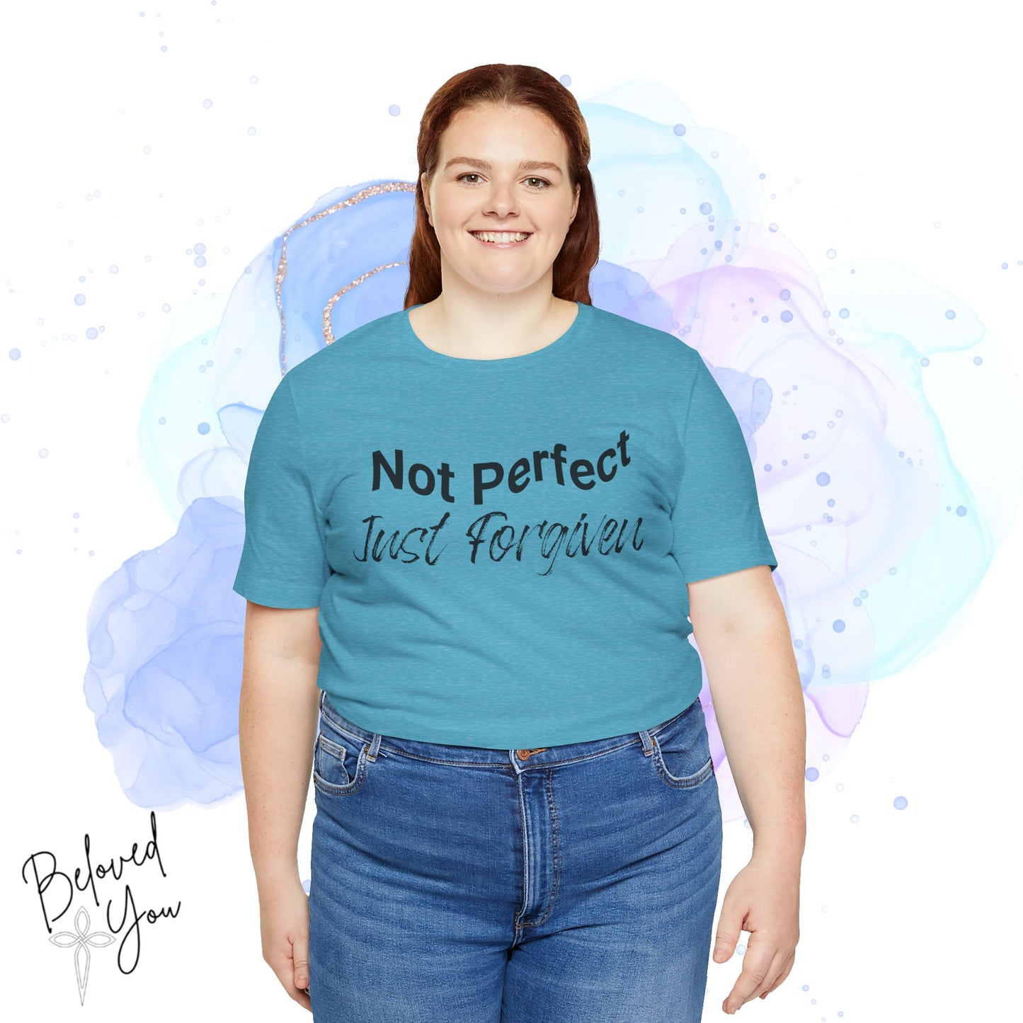 'Not Perfect Just Forgiven' Short Sleeve Tee - Inspirational Casual T-Shirt for Everyday Wear