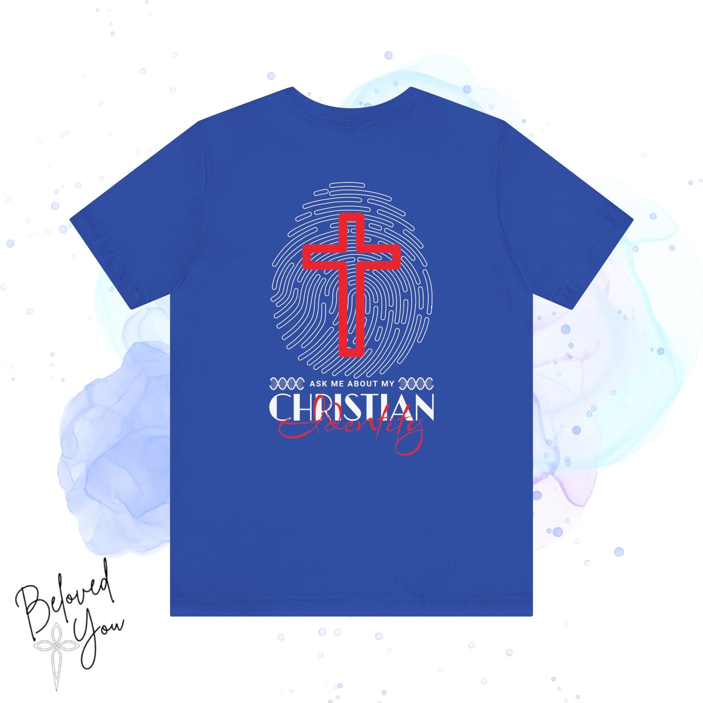 'Ask Me About My Christian Identity' - Unisex Jersey Short Sleeve Tee