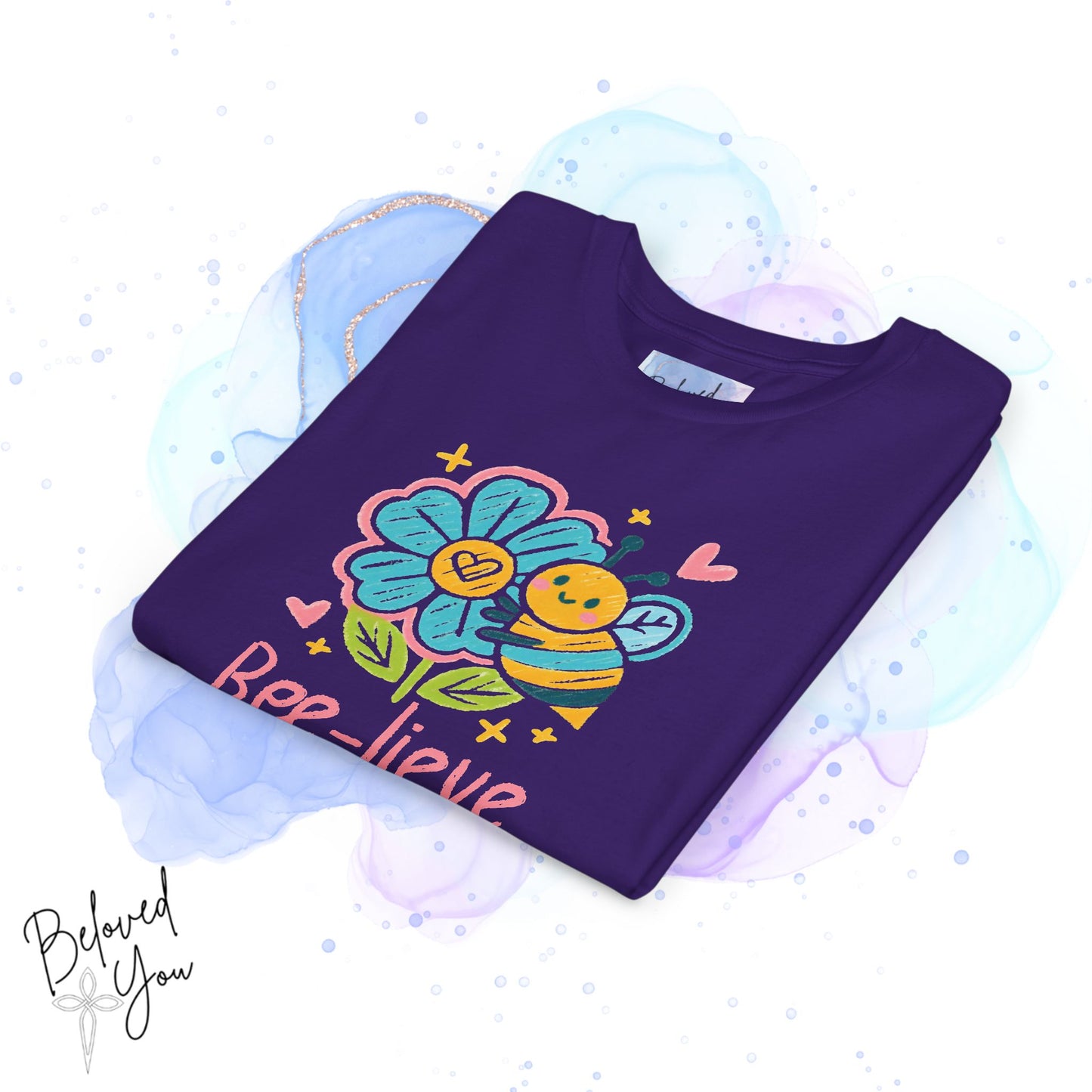 Bee-lieve in Magic Youth Short Sleeve Tee - Fun & Colorful Kids T-Shirt for Spring Celebrations