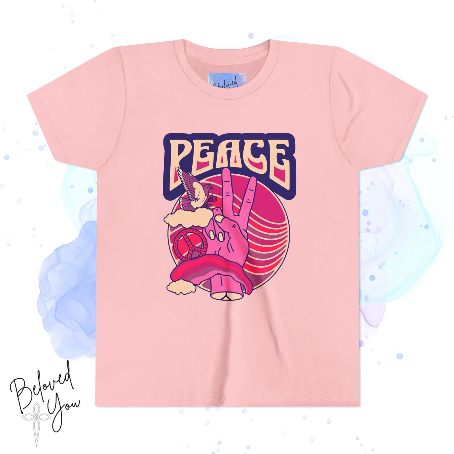 Youth Peace- Pink Short Sleeve Tee