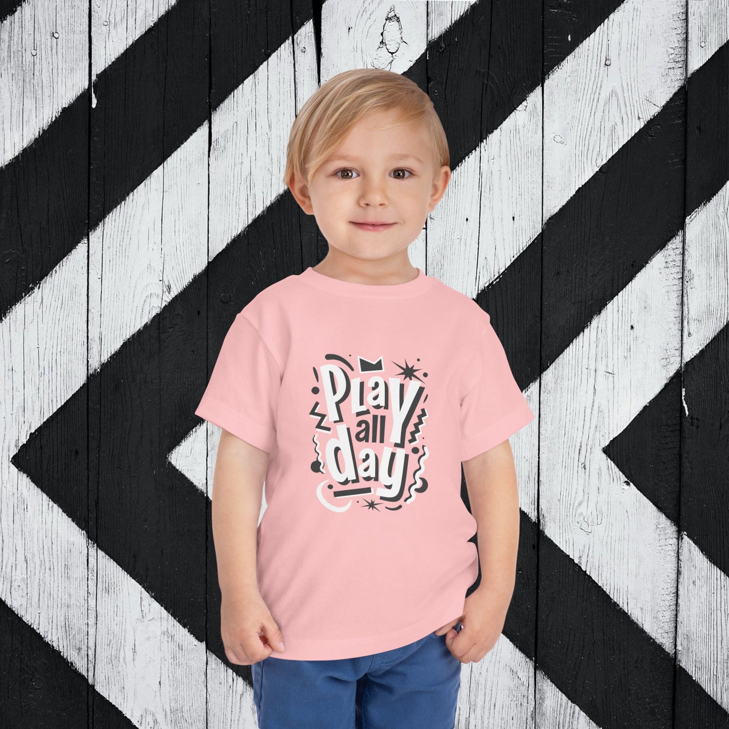 Fun Play All Day - Black Toddler Short Sleeve Tee