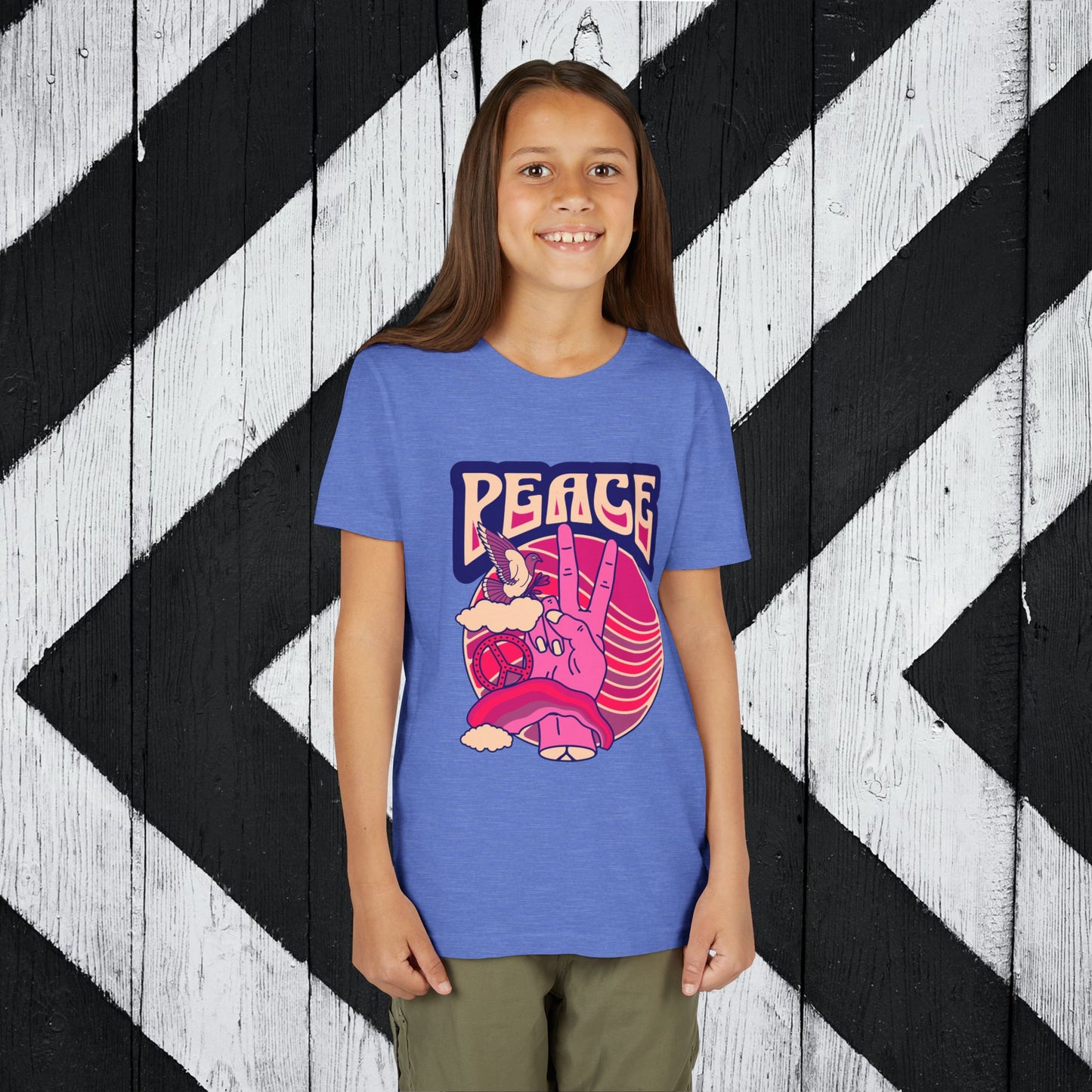 Youth Peace- Pink Short Sleeve Tee