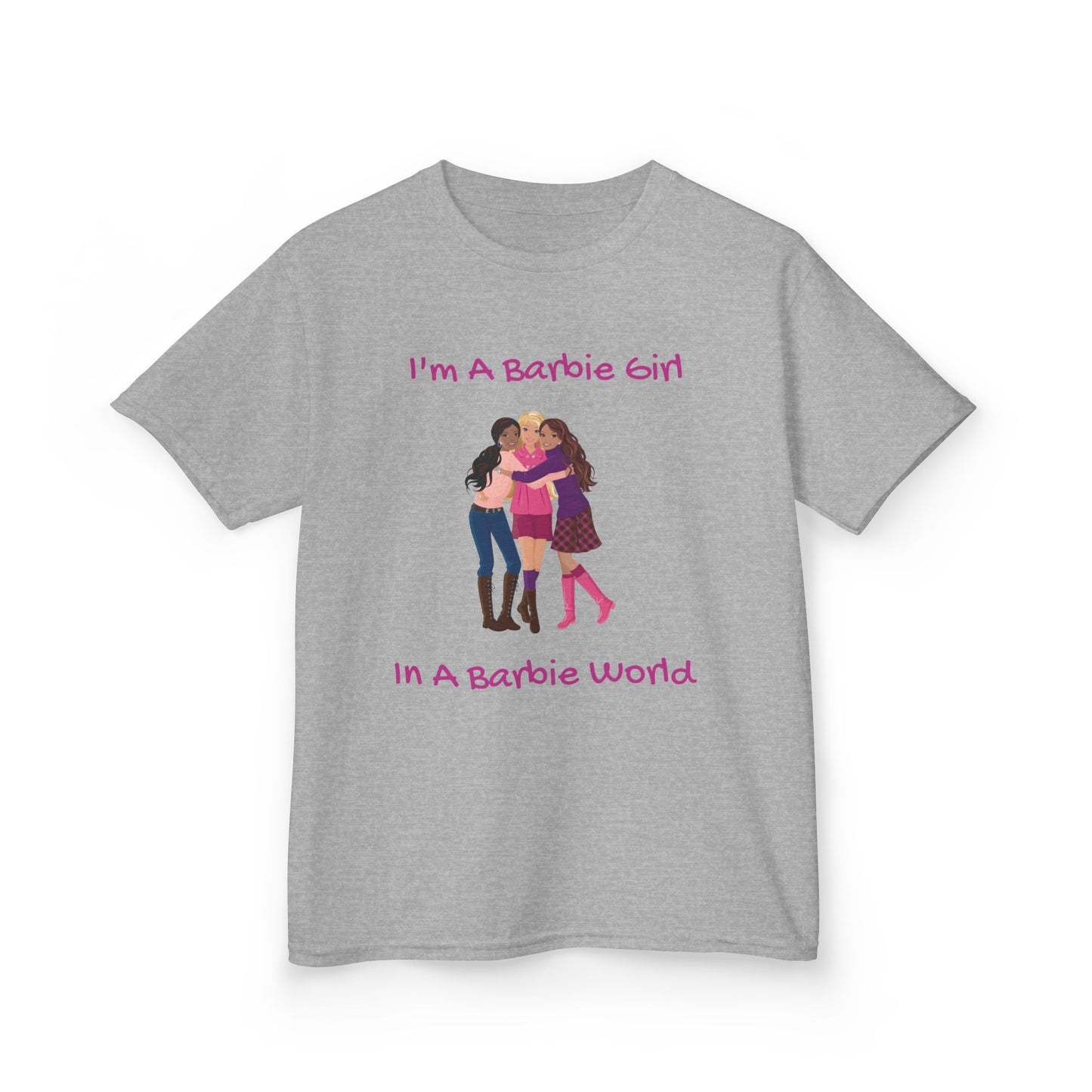 I'm A Barbie Girl Kids Heavy Cotton Tee – Fun & Playful T-Shirt for Young Fans