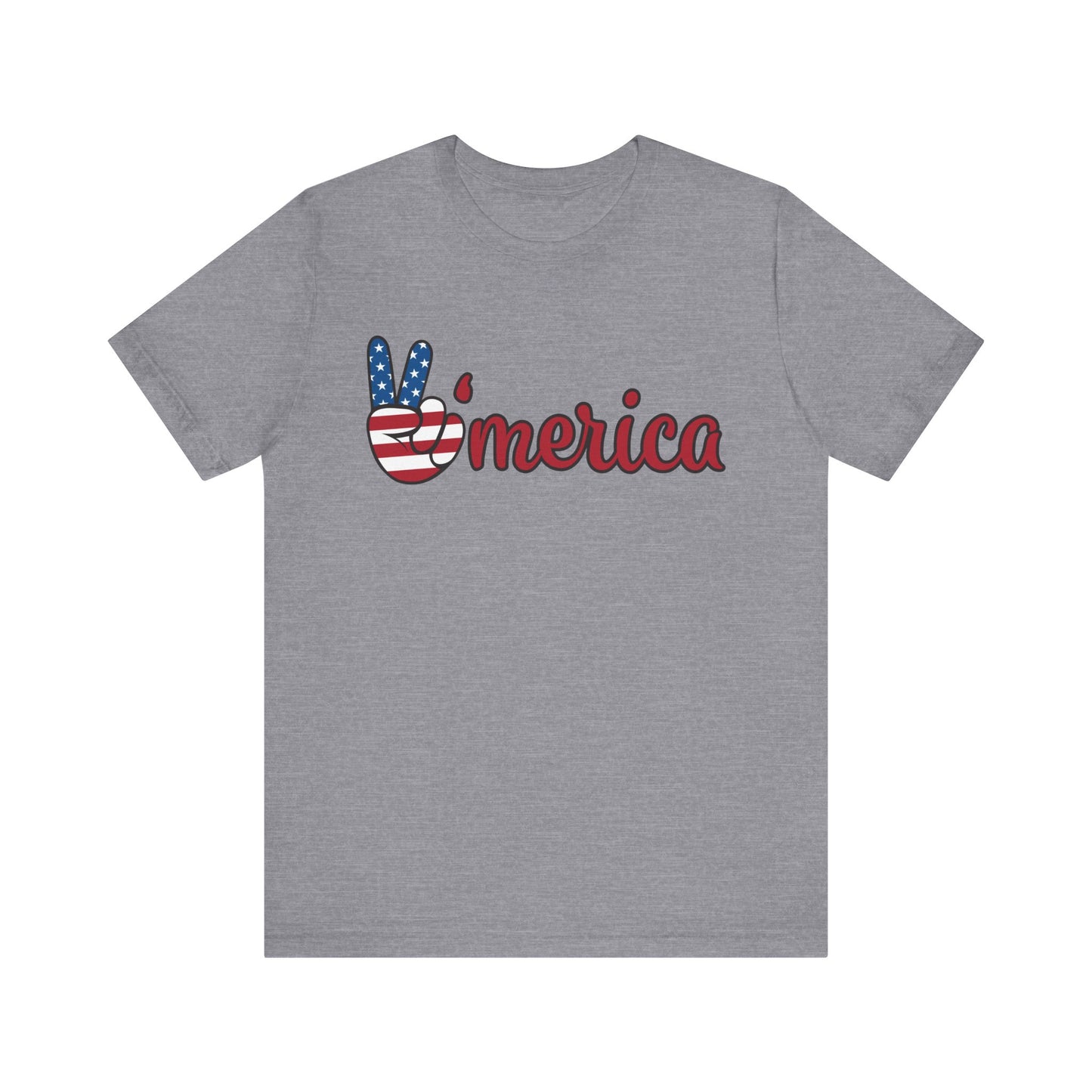 Peaceful America Tee - Unisex Jersey Short Sleeve Shirt for Patriotic Celebrations