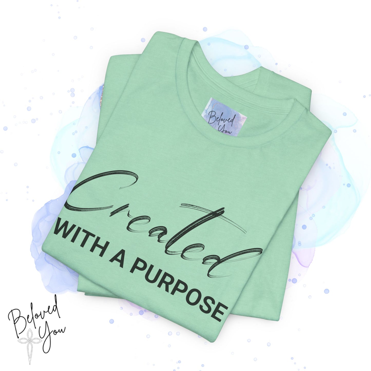 "Created with a Purpose" Jersey Tee | Inspirational Casual Wear