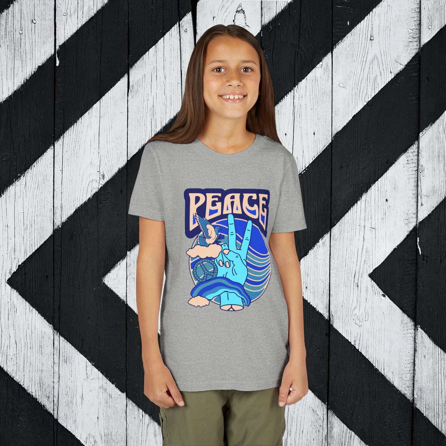 Youth Peace- Blue Short Sleeve Tee