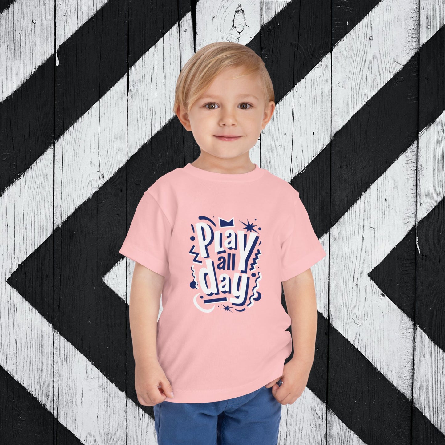 Fun Play All Day - Blue Toddler Short Sleeve Tee