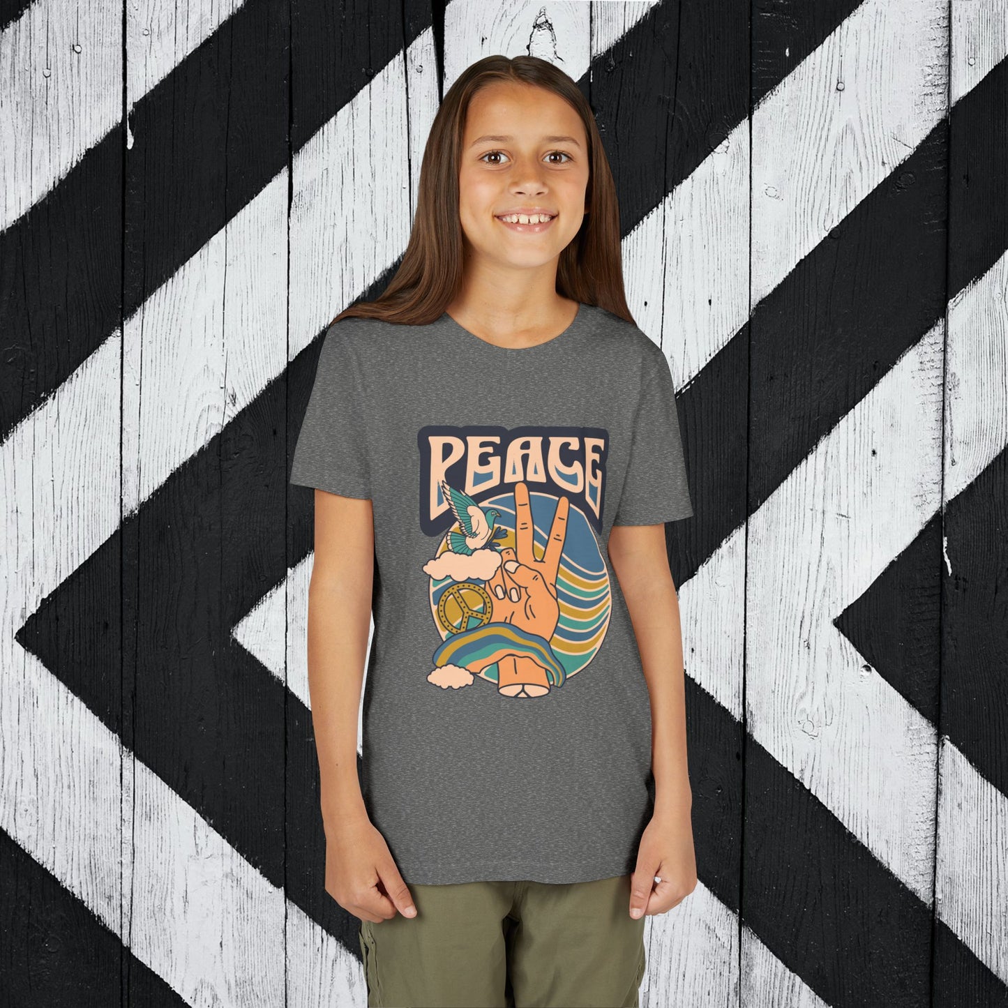 Youth Peace - Blue Green Gold Short Sleeve Tee