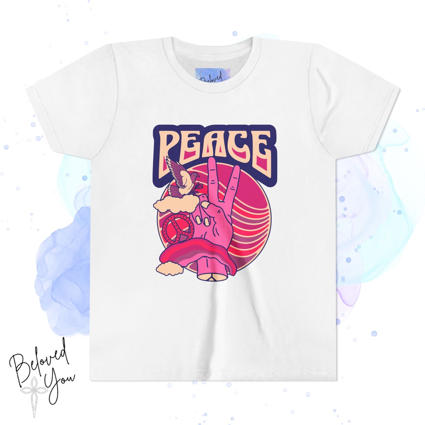 Youth Peace- Pink Short Sleeve Tee