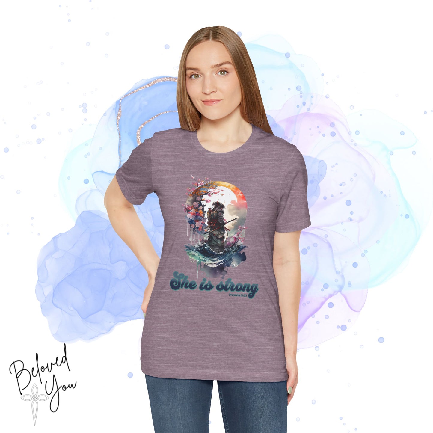 She Is Strong Proverbs 31:25 Short Sleeve T-shirt