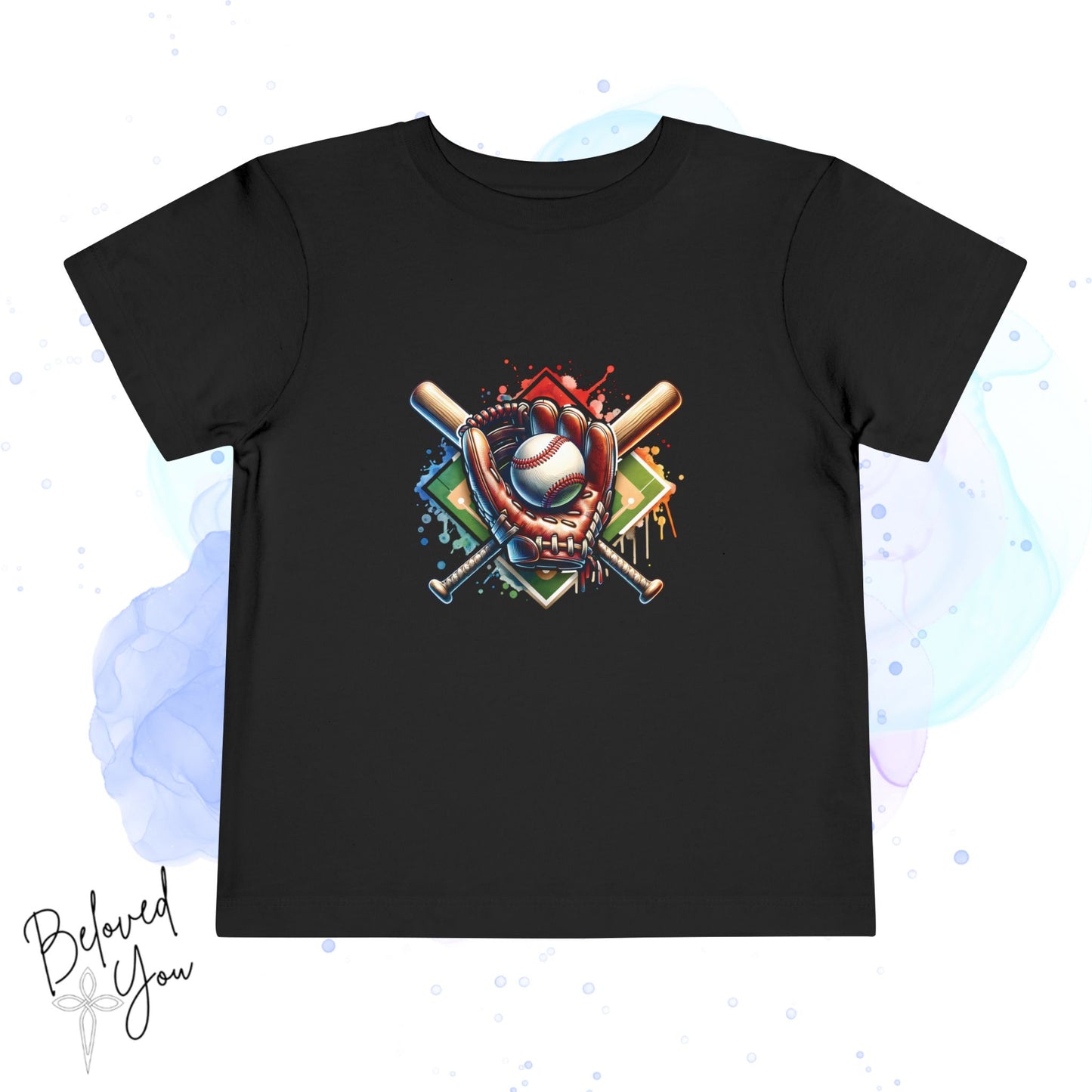 Toddler Baseball Tee with Colorful Graphic