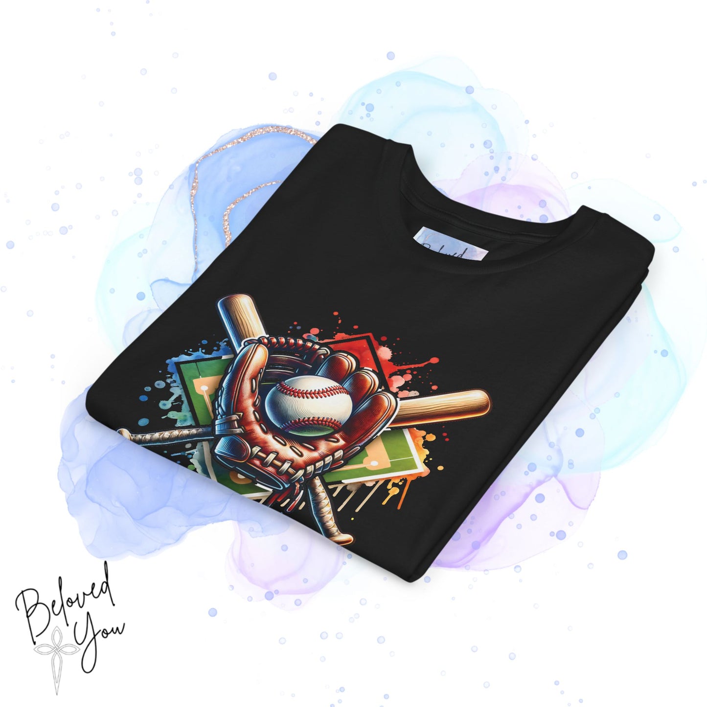 Youth Baseball Tee with Colorful Graphic