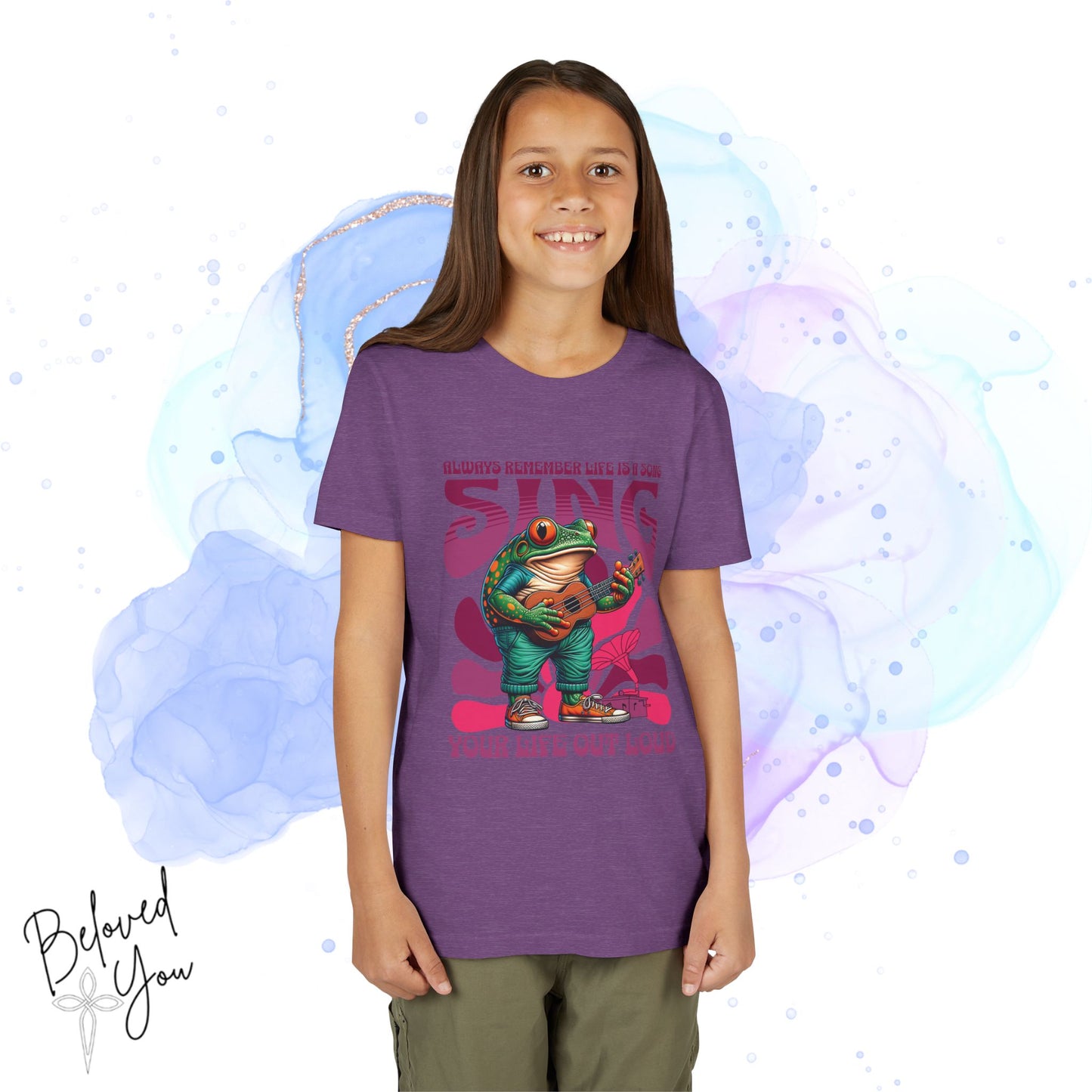 "Sing Your Life Out Loud"- Pink Frog Youth Short Sleeve Tee