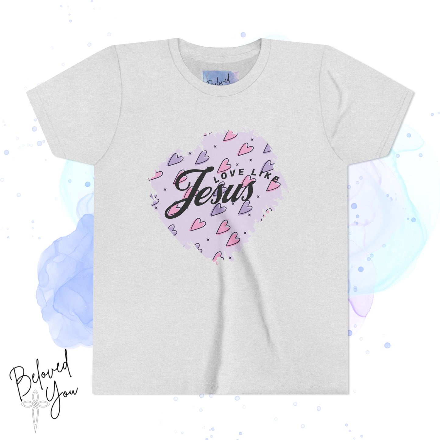 'Love Like Jesus' - Youth Short Sleeve Tee - Heart Design for Faithful Kids