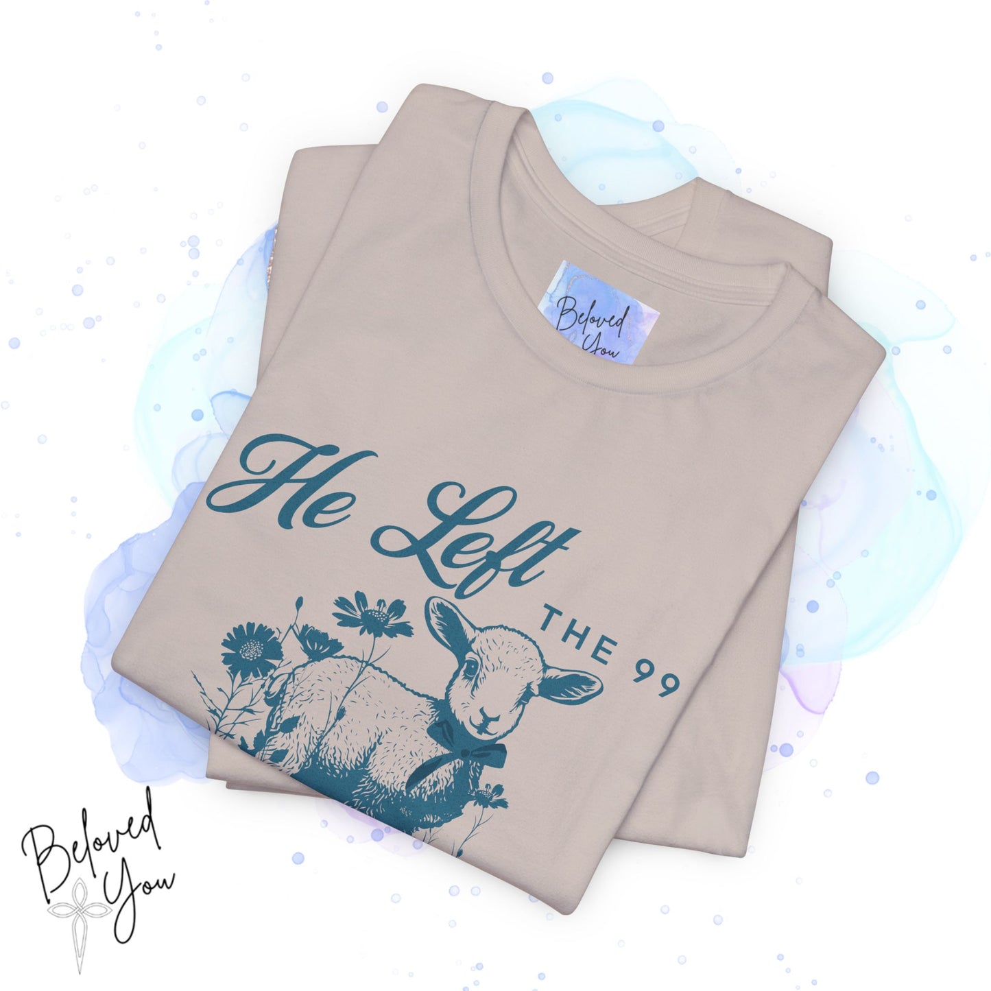 He Left the 99 For Me Tee - Vintage Faith Graphic Shirt