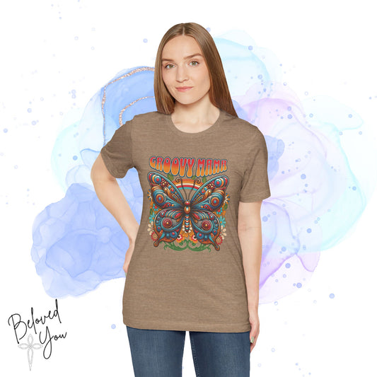 Groovy Mama Butterfly Tee – Short Sleeve T-Shirt