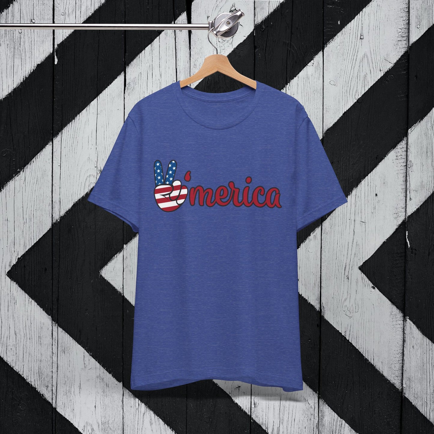 Peaceful America Tee - Unisex Jersey Short Sleeve Shirt for Patriotic Celebrations