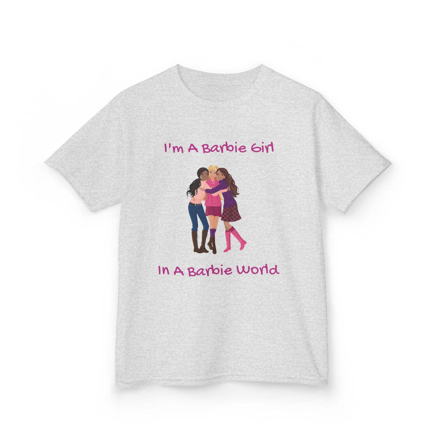 I'm A Barbie Girl Kids Heavy Cotton Tee – Fun & Playful T-Shirt for Young Fans