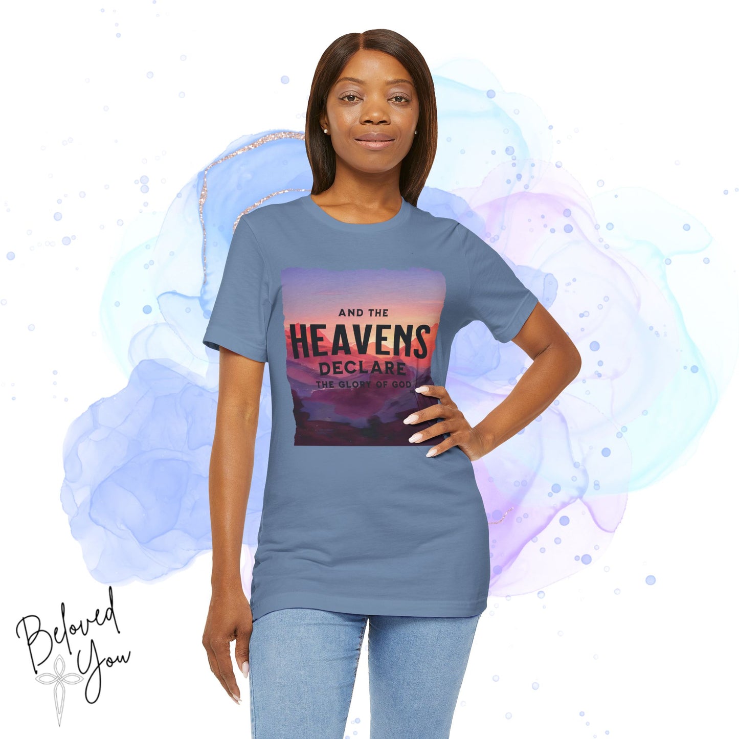 Heavens Declare Graphic Tee - Inspirational Unisex Jersey T-Shirt