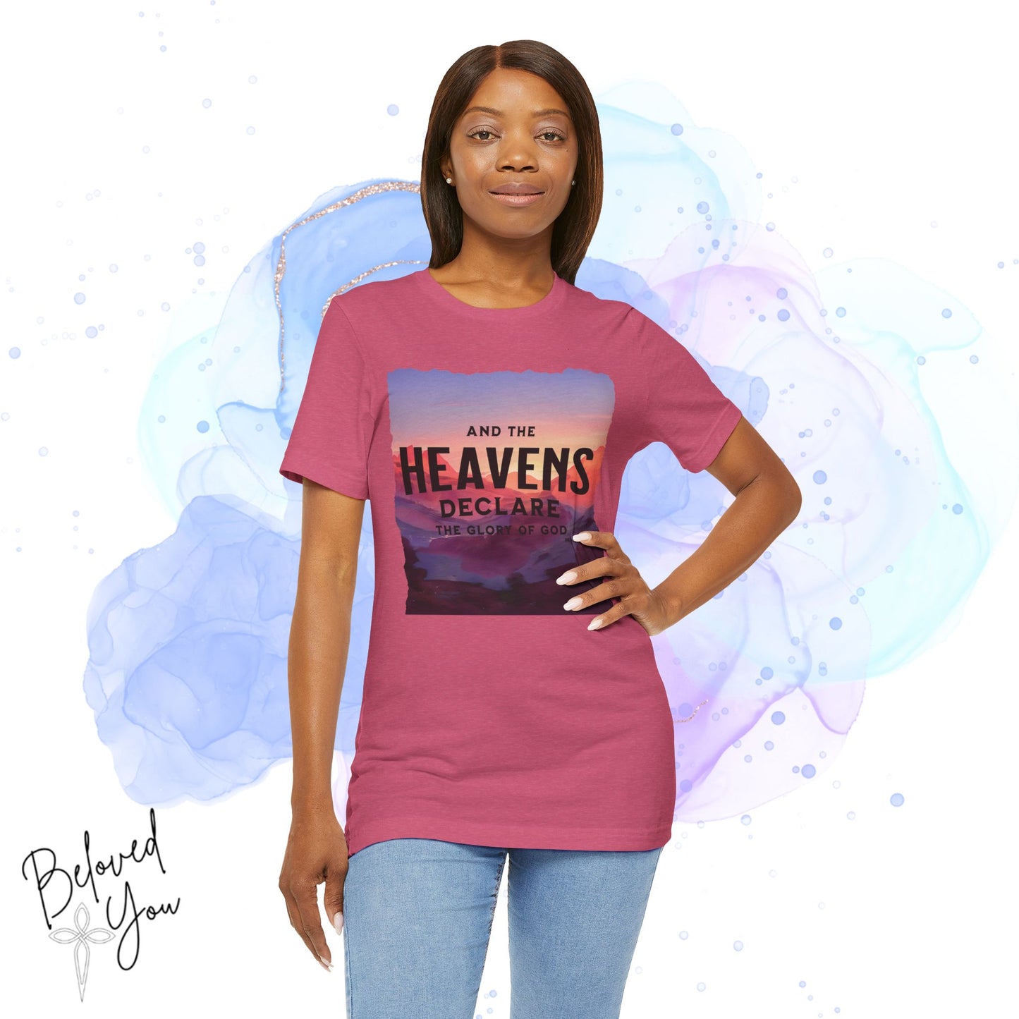 Heavens Declare Graphic Tee - Inspirational Unisex Jersey T-Shirt