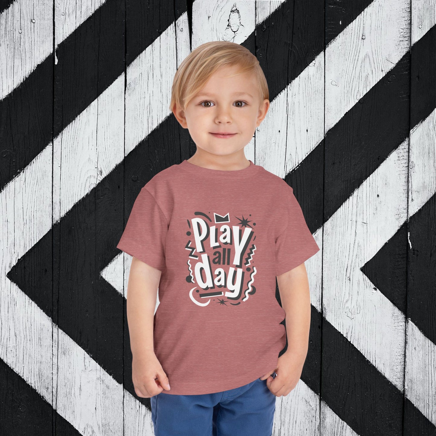 Fun Play All Day - Black Toddler Short Sleeve Tee