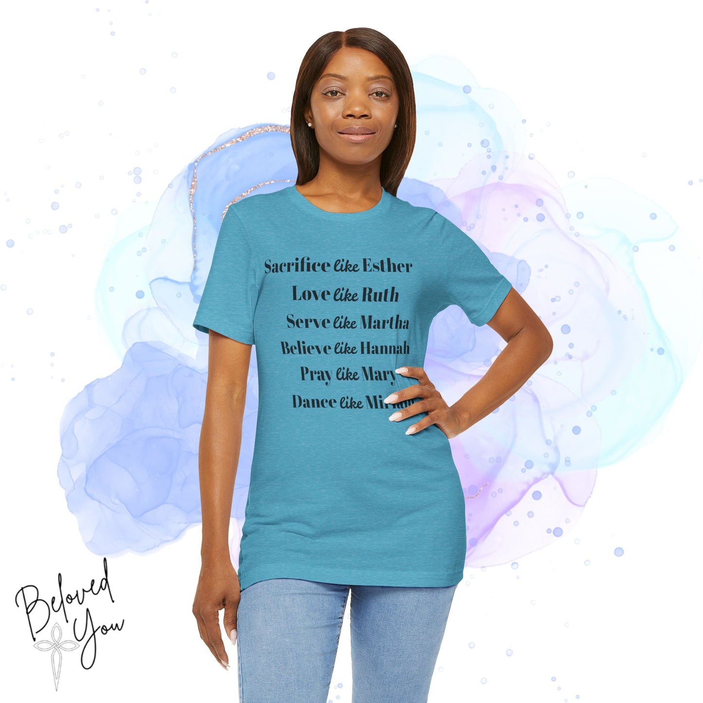 Sacrifice, Love, Serve, Believe, Pray, Dance - Inspirational Faith Tee