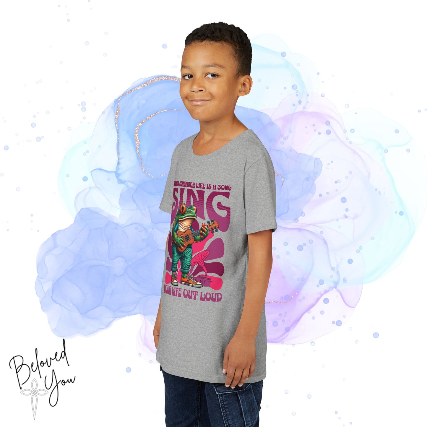 "Sing Your Life Out Loud"- Pink Frog Youth Short Sleeve Tee