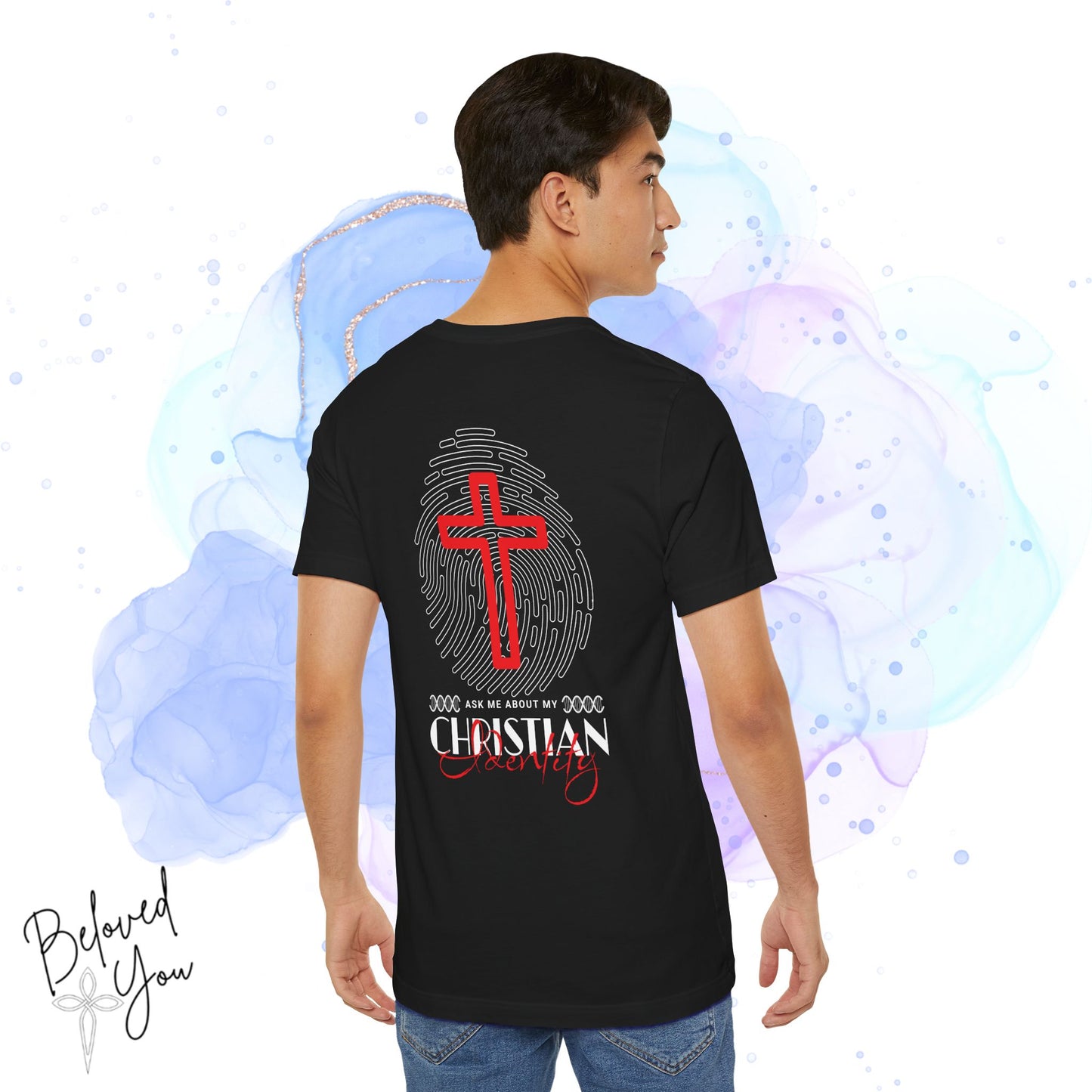 'Ask Me About My Christian Identity' - Unisex Jersey Short Sleeve Tee