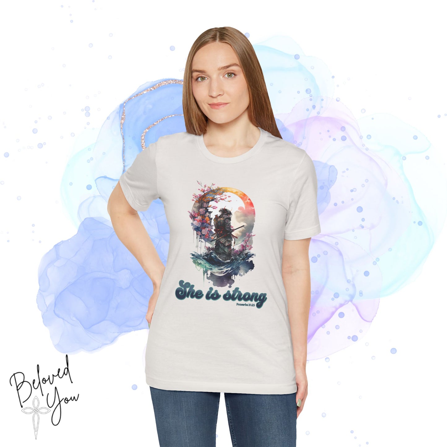 She Is Strong Proverbs 31:25 Short Sleeve T-shirt