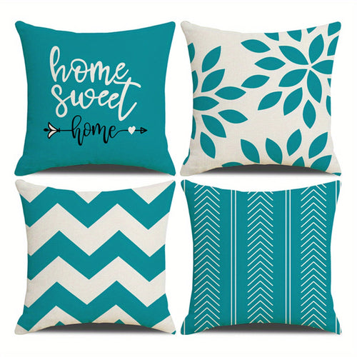 4Piece Square Zippered Cushion Covers