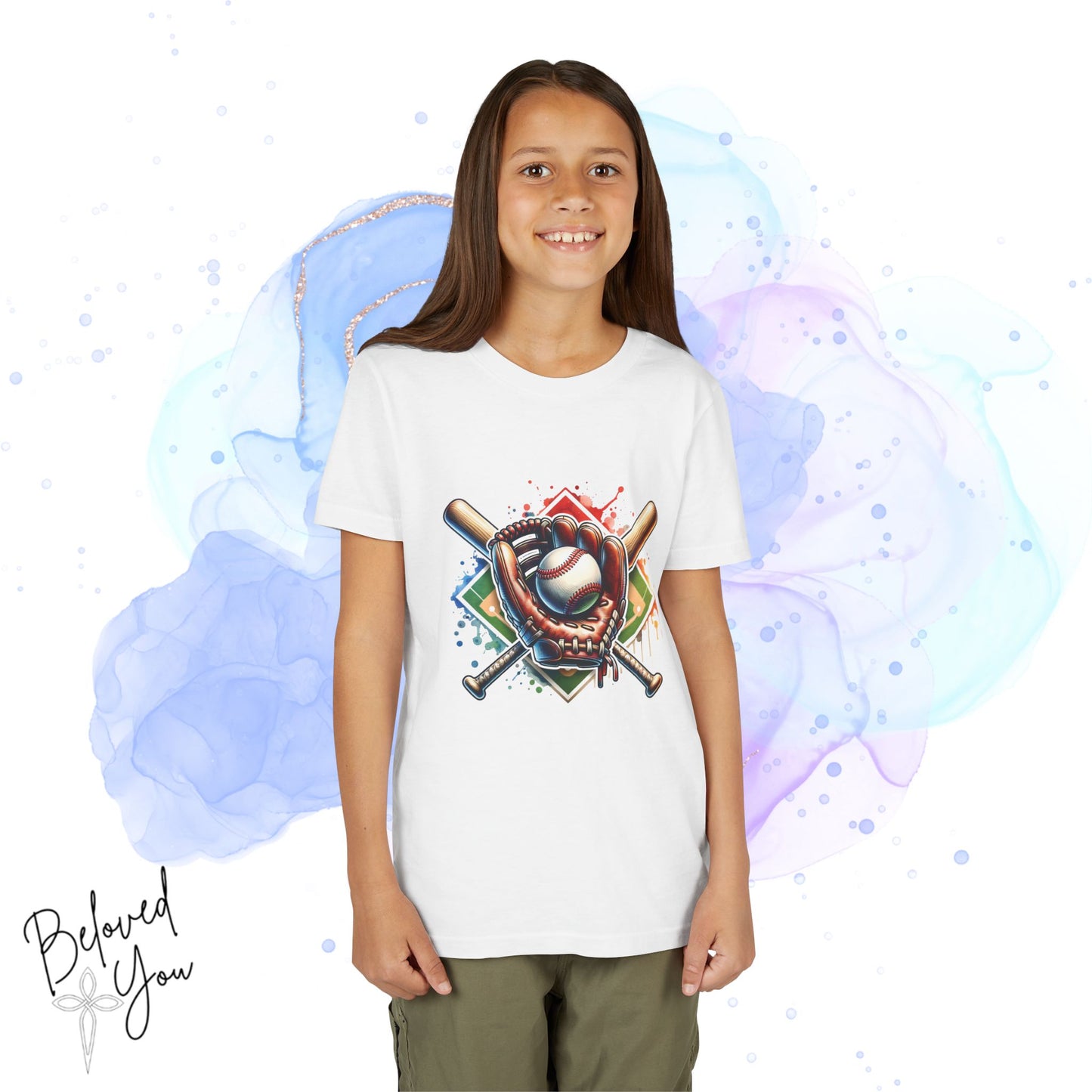 Youth Baseball Tee with Colorful Graphic