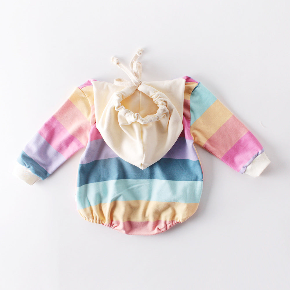 Baby Girls Boys Rainbow Romper