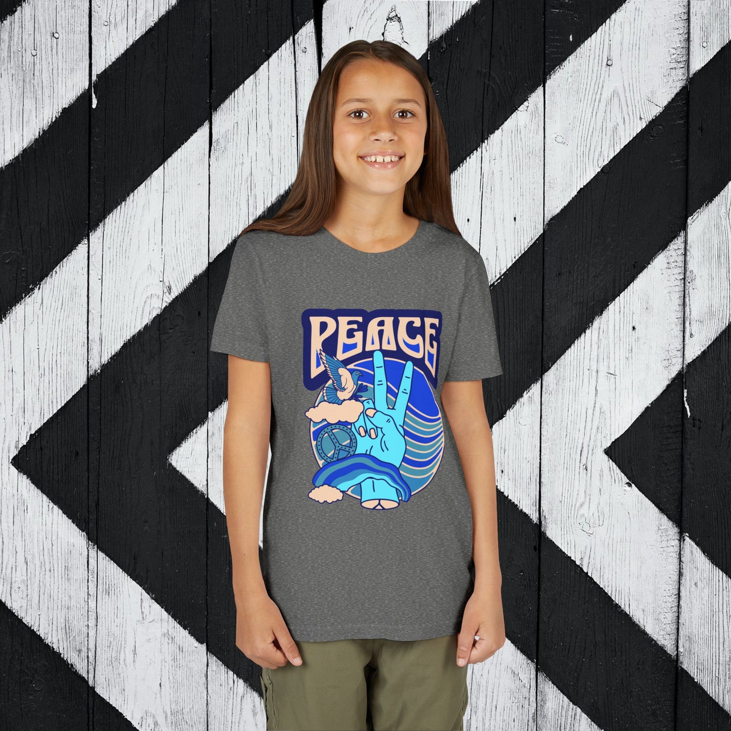 Youth Peace- Blue Short Sleeve Tee