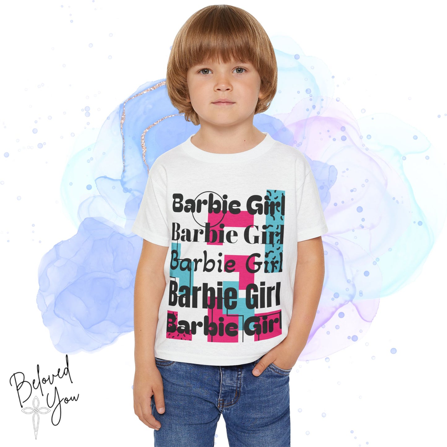 Trendy Barbie Girl Toddler T-Shirt | Colorful Playful Tee for Kids