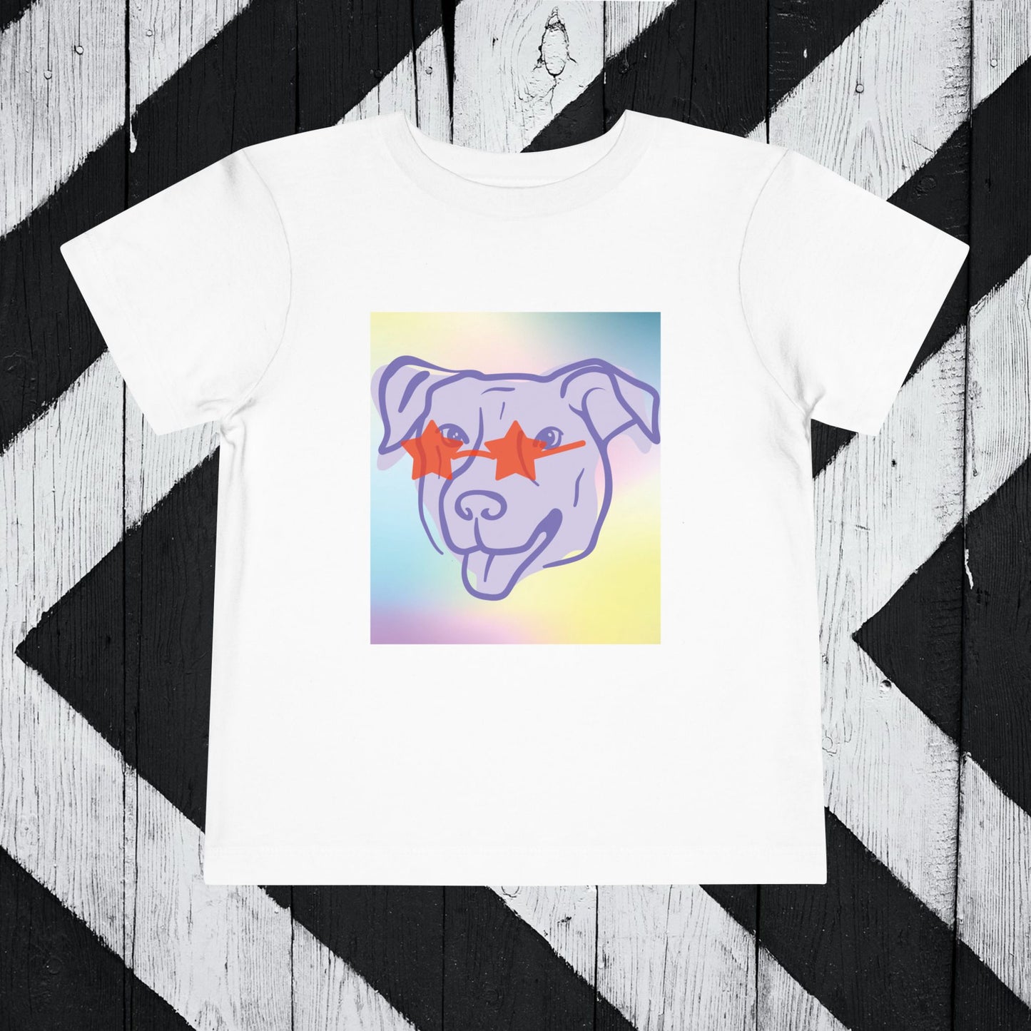 Cool Dog Toddler Short Sleeve Tee - Fun & Playful Design for Kids