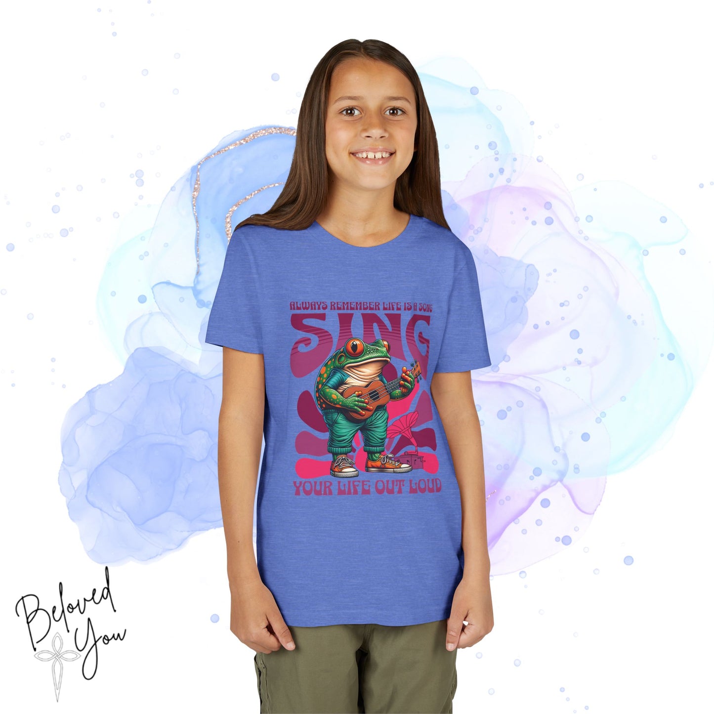 "Sing Your Life Out Loud"- Pink Frog Youth Short Sleeve Tee