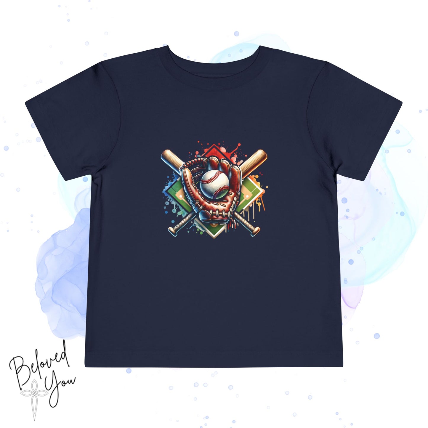 Toddler Baseball Tee with Colorful Graphic