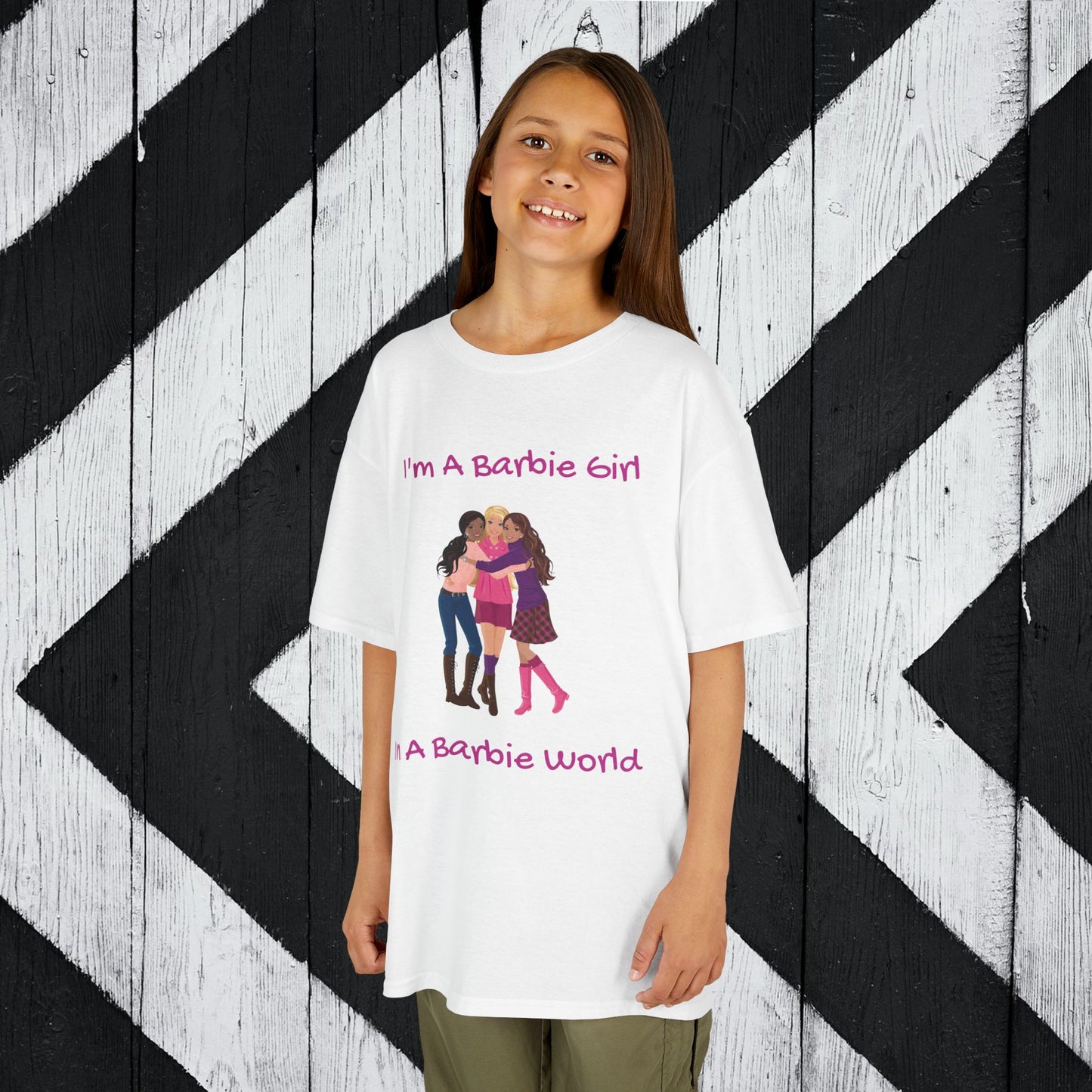 I'm A Barbie Girl Kids Heavy Cotton Tee – Fun & Playful T-Shirt for Young Fans