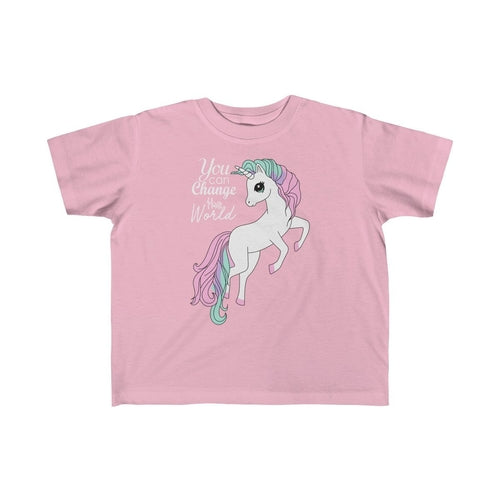 Unicorn You can Change the World Girl Tee