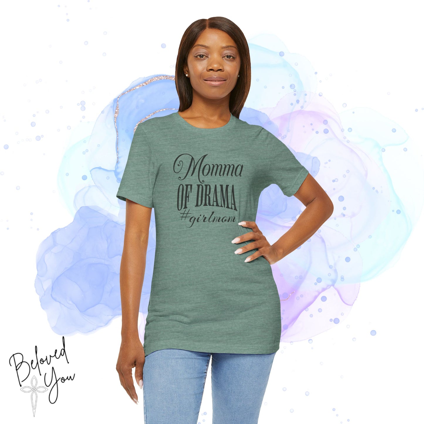 Momma of Drama #GirlMom Jersey Tee