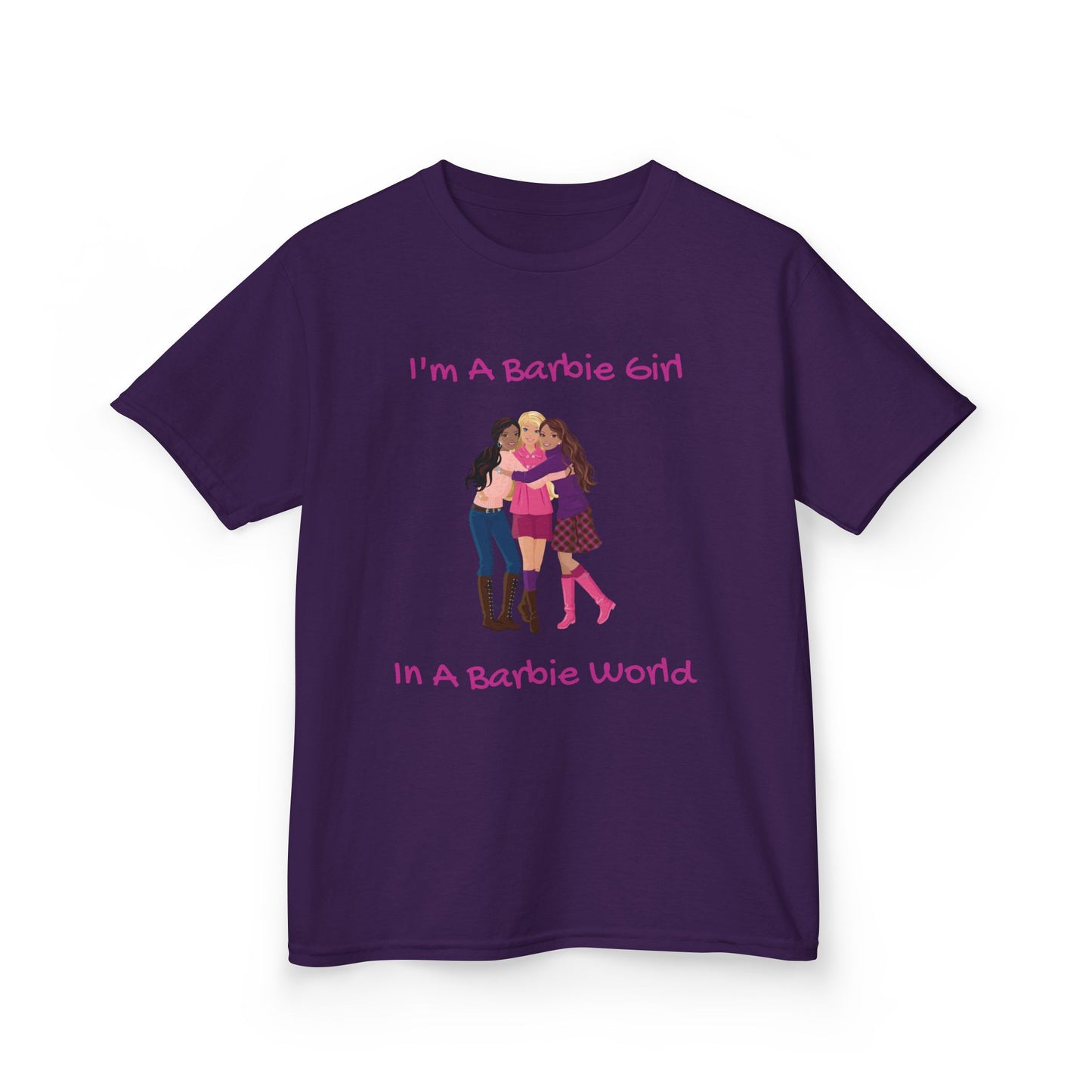 I'm A Barbie Girl Kids Heavy Cotton Tee – Fun & Playful T-Shirt for Young Fans