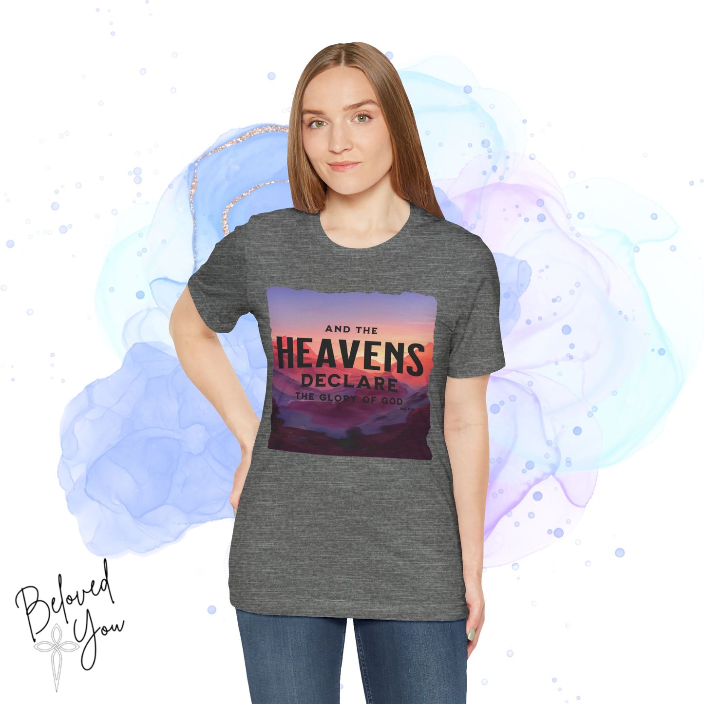 Heavens Declare Graphic Tee - Inspirational Unisex Jersey T-Shirt