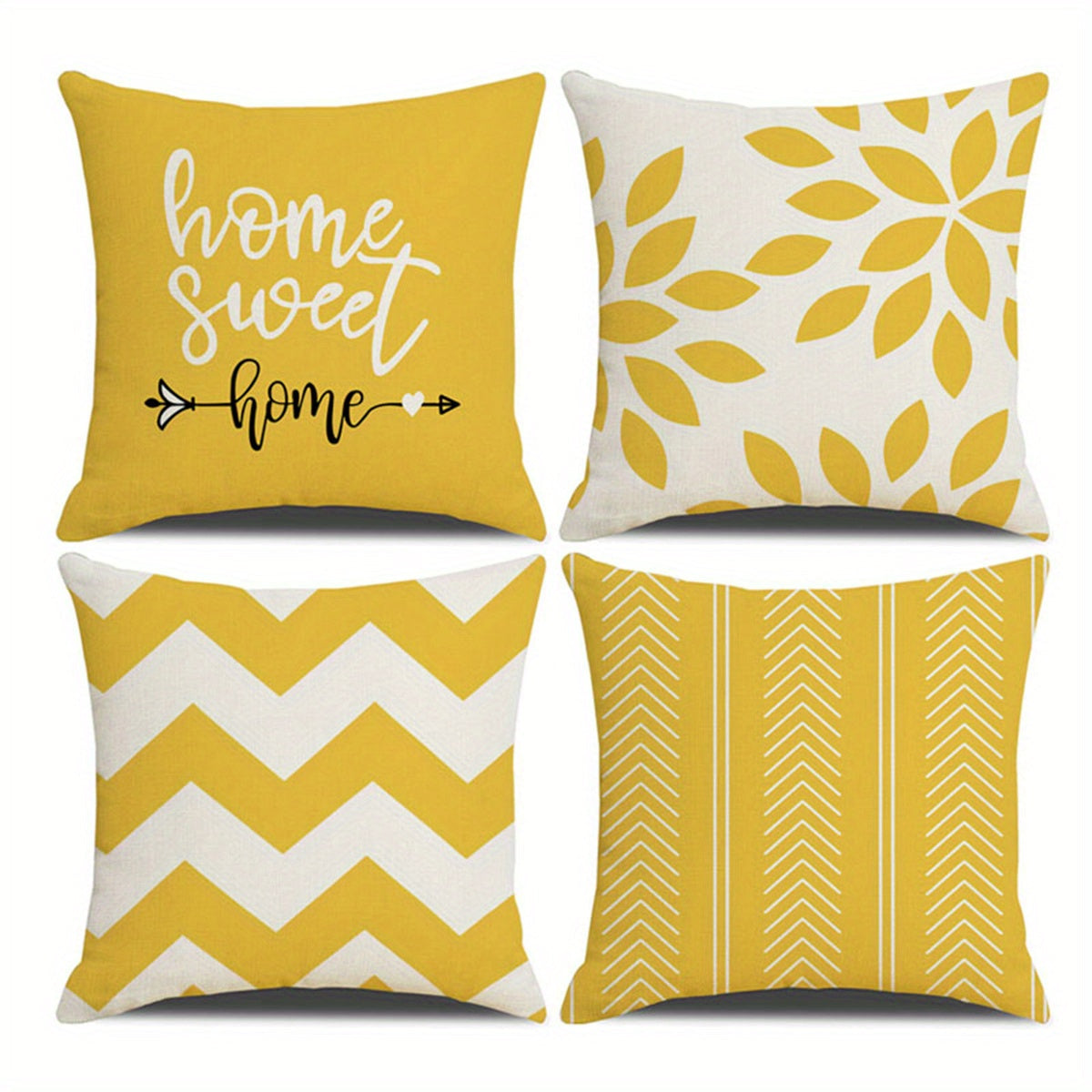 4Piece Square Zippered Cushion Covers