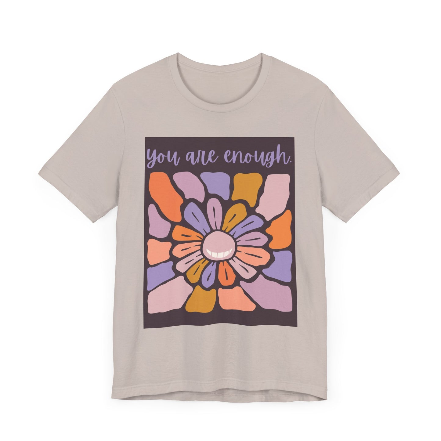 You Are Enough Floral Unisex Jersey Tee - Positive Vibes T-Shirt