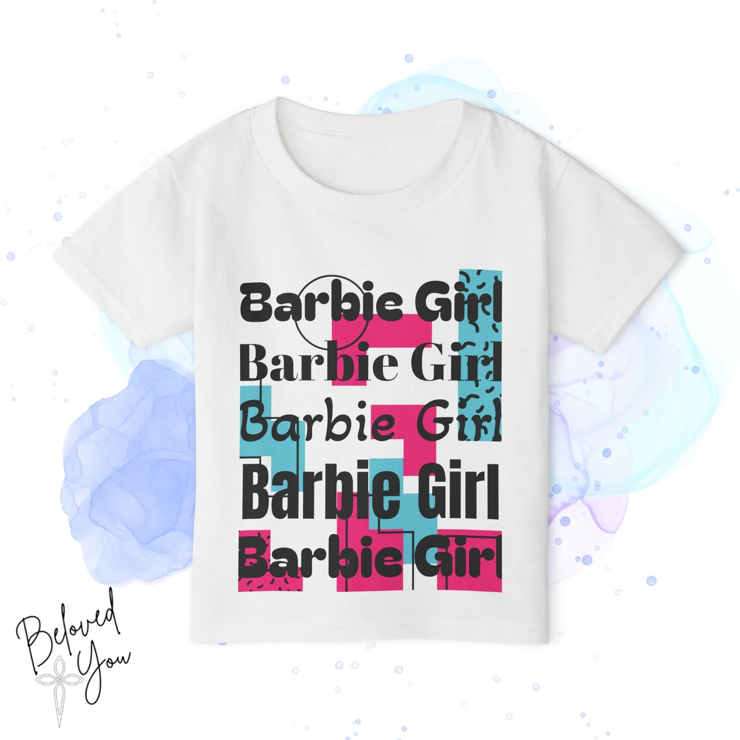 Trendy Barbie Girl Toddler T-Shirt | Colorful Playful Tee for Kids