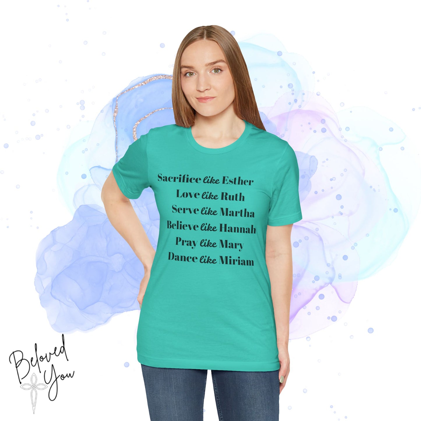 Sacrifice, Love, Serve, Believe, Pray, Dance - Inspirational Faith Tee